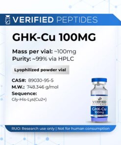 VERIFIED PEPTIDES 12 GHK-Cu Copper Peptide (100MG)