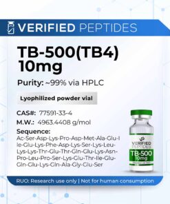 VERIFIED PEPTIDES 10 TB-500 Peptide (TB4) 10MG
