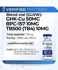 VERIFIED PEPTIDES 4 Blend: GHK-Cu BPC-157 TB-500 Peptide (GLOW)